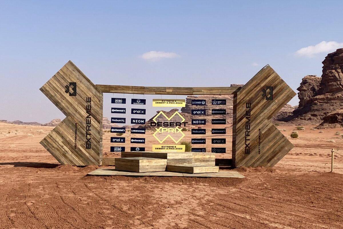Extreme E sustainable winner's podium